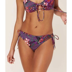 Andie Swim The Casablanca Bottom Dark Plum Eco Nylon Size Small